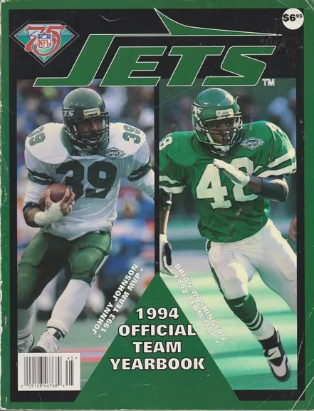 1994 New York Jets Team Yearbook 